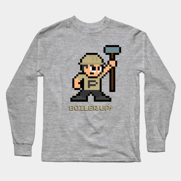 8-bit Boilermaker Long Sleeve T-Shirt by 8-BitHero